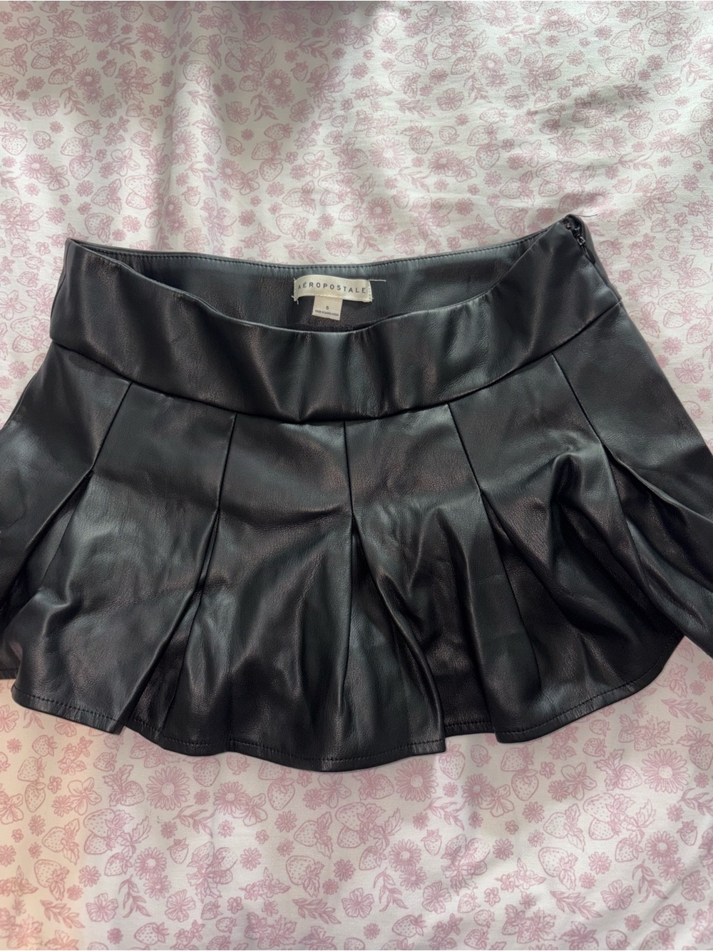 Black leather skirt